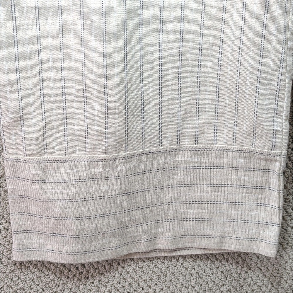Harmony & Havoc Wide Leg Cropped Pants Medium Linen Blend Stripes Stretch Waist‎ - Picture 6 of 7
